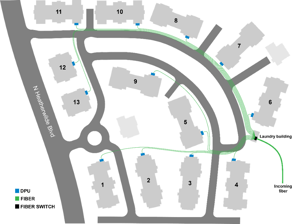 Stoneridge fiber access with MoCA deployment plan